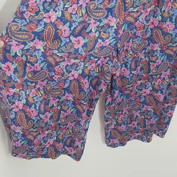 {Portraits by Northern Isles} Women's Vintage Paisley Floral Print Cullottes - Picture 7 of 12